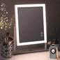 Vanity Makeup Mirror with Lights Bluetooth Metal Tabletop White