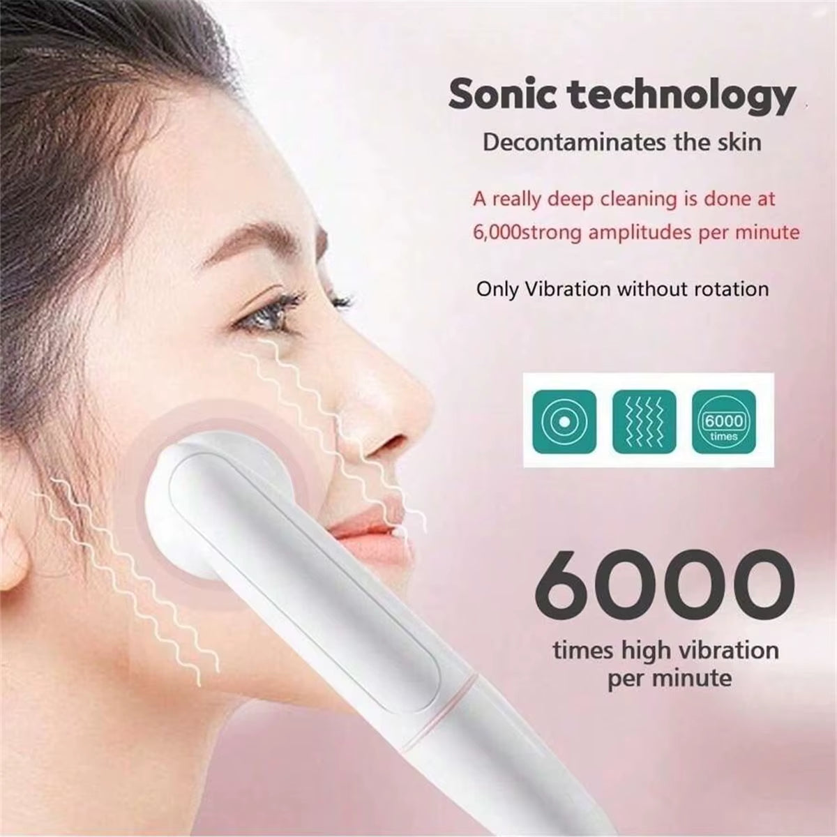 Face Beauty Electric Facial Cleaning Brush Facial Exfoliator