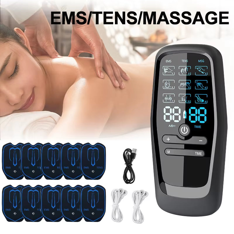 Physiotherapy Tens Muscle Stimulator Electric EMS Acupuncture Body Massage 