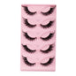 5 Pairs Cat Eye Lashes Faux Mink Eyelashes Natural Long Manga Lashes Winged End Eye Elongated Eyelashes Fake Lashes Makeup