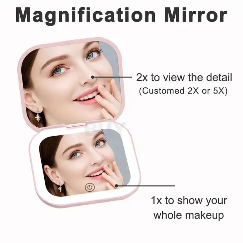 Compact Mini Gift Vanity Folding Cosmetic Mirror 